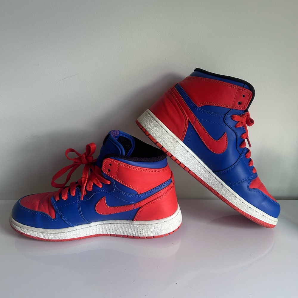 Nike Vibrant Red and Blue Sneakers